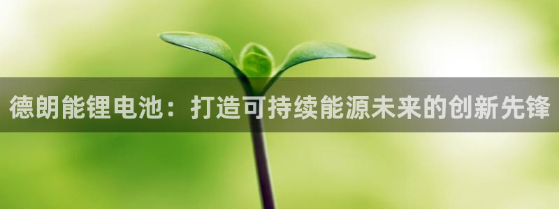尊龙公司：德朗能锂电池：打造可持续能源未来的创新先锋