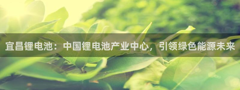 尊龙d88用现推选ag发财网：宜昌锂电池：中国锂电池产业中心，引领绿色能源未来